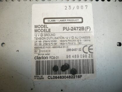 Autorádio s CD RD3-1-Citroën C5 I 96489098ZE